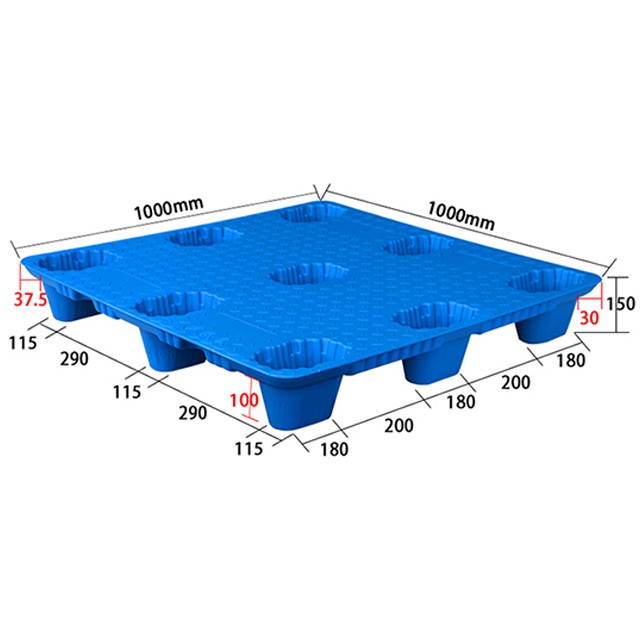 1010九腳吹塑托盤(pán)塑料托盤(pán)